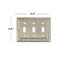SLEEKLIGHTING SleekLighting Beveled Satin Nickel Wall plates Electric Outlet and Switch Covers Style 3 Gang Toggle 1 Pack