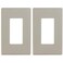 SLEEKLIGHTING SleekLighting Satin Nickel Screwless Steel Wall Plate Collection Duplex Toggle Decorator Light Switch Cover Outlet and Electric Cover Faceplate Decorative Finish for Seamless Elegance