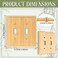 Alckerou Solid Wood Double Gang Toggle Light Switch Plate 48 X48 Outlet Wall Plate Bamboo Light Switch Cover Quality Raw Wooden Decorative Wall Plate