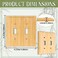 Alckerou Solid Wood Double Gang Toggle Light Switch Plate 48 X48 Outlet Wall Plate Bamboo Light Switch Cover Quality Raw Wooden Decorative Wall Plate