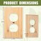 Alckerou Solid Wood Double hole Outlet Light Switch Plate 45 X 276 Bamboo Light Switch Cover Quality Raw Wooden Decorative Bedroom Kitchen Home Decor Double hole Outlet
