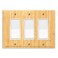 Alckerou Solid Wood Triple Rocker Light Switch Plate 48 X68 Bamboo Light Switch Cover Quality Raw Wooden Switch Plates And Outlet Covers Decorative Wall Outlet Cover