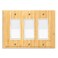 Alckerou Solid Wood Triple Rocker Light Switch Plate 48 X68 Bamboo Light Switch Cover Quality Raw Wooden Switch Plates And Outlet Covers Decorative Wall Outlet Cover