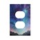 Spshian Decorative Outlet Covers Purple Galaxy Starry Sky Forest Mountains 1 Gang Duplex Light Switch Cover Plate Electrical Switch plate Covers Wall Plates Receptacle Covers for Home Decor