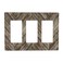 Spshian Decorative Outlet Covers Rustic Brown Herringbone Wood Boards 3 Gang Wall Plate Triple Rocker Decora Light Switch Cover Plate Jumbo Electrical GFCI Switch Plate Cover for Farmhouse Decor