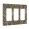 Spshian Decorative Outlet Covers Rustic Brown Herringbone Wood Boards 3 Gang Wall Plate Triple Rocker Decora Light Switch Cover Plate Jumbo Electrical GFCI Switch Plate Cover for Farmhouse Decor