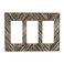 Spshian Decorative Outlet Covers Rustic Brown Herringbone Wood Boards 3 Gang Wall Plate Triple Rocker Decora Light Switch Cover Plate Jumbo Electrical GFCI Switch Plate Cover for Farmhouse Decor