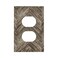 Spshian Decorative Outlet Covers Rustic Farmhouse Brown Herringbone Wood Boards 1 Gang Wall Plate Receptacle Duplex Light Switch Cover Plate Single Dual Plug Covers Electrical Switchplate Faceplate