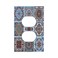 Spshian Decorative Switch Plate Covers Mexican Talavera Tile 1 Gang Receptacle Duplex Wall Plate Light Switch Cover Single Dual Device Outlet Plate Blue Moroccan Style Pattern Electrical Faceplate
