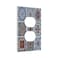 Spshian Decorative Switch Plate Covers Mexican Talavera Tile 1 Gang Receptacle Duplex Wall Plate Light Switch Cover Single Dual Device Outlet Plate Blue Moroccan Style Pattern Electrical Faceplate