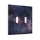 Spshian Decorative Switch Plate Covers Purple Nebula Galaxy Space Mountain Tree Unique 2 Gang Wall Plate Double Toggle Light Switch Covers Plate Electric Dual Device Electrical Faceplate