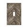 Spshian Decorative Switch Plate Covers Rustic Farmhouse Brown Herringbone Wood Boards 1 Gang Wall Plate Single Toggle Light Switch Cover Plate Jumbo Electrical Switchplate Receptacle Faceplate