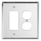 SWITCH HITS Switch Hits Plain Glass Mirror Outlet Wall Plate 1 GFI Rocker 1 Duplex 525 x 525 Professional Quality Glass Mirror Switch Plate Covers For All Configurations