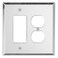 SWITCH HITS Switch Hits Plain Glass Mirror Outlet Wall Plate 1 GFI Rocker 1 Duplex 525 x 525 Professional Quality Glass Mirror Switch Plate Covers For All Configurations