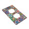 Gianlaima Talavera Mexican Ceramic Tiles Watercolor Decor Print Light Switch Plate Cover Plastic Wall Plates Single Gang Electrical Switch Duplex Outlet Cover