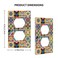 OHZOLLAN Talavera Mexican Tiles Single Duplex Light Switch Plate And Outlet Covers 1 Gang Decorative Electrical Wall Plate Receptacle Switchplate Decorate Plug Cover For Bathroom Bedroom Kitchen 45276