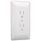 TayMac 2000W MASQUE 2000 Midsize White 1Gang Decorator Grounded Duplex Wall Plate Paintable Outlet Cover Replaces Old Wall Plate