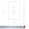 TayMac 2000W MASQUE 2000 Midsize White 1Gang Decorator Grounded Duplex Wall Plate Paintable Outlet Cover Replaces Old Wall Plate