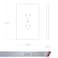 TayMac 2000W MASQUE 2000 Midsize White 1Gang Decorator Grounded Duplex Wall Plate Paintable Outlet Cover Replaces Old Wall Plate