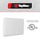 TayMac WRWBBBB 019 in x 819 in x 5 in 4Gang White Smooth Metal Maxi 4Blank Wall Plate WRWBBBB Outlet Cover Wall Plate with Screws Electrical Outlet Cover Plate for 4 Devices