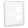 TayMac WRWTD 2Gang White Smooth Metal Maxi ToggleDuplex Wall Plate Outlet Cover Wall Plate with Screws Light Switch Cover Plate for 2 Devices