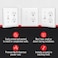 TayMac WRWTD 2Gang White Smooth Metal Maxi ToggleDuplex Wall Plate Outlet Cover Wall Plate with Screws Light Switch Cover Plate for 2 Devices