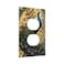 Tewujay Peacock with Flowered Background Light Switch Cover 1 Gang Outlet Plate Single Duplex Wall Plate Covers Decorative Switchplate Electrical Faceplate for Farmhouse Living Decor