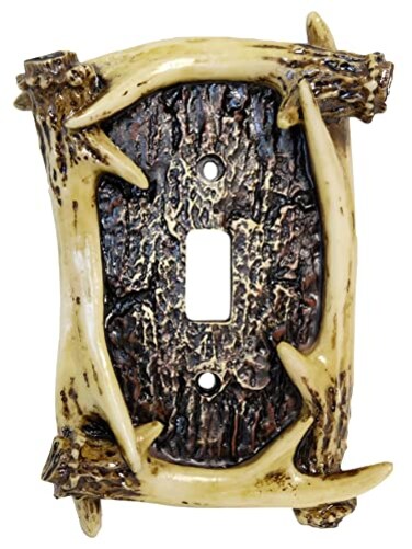 The Bridge Collection Deer Antler Wall Plate Cover Single Light Switch