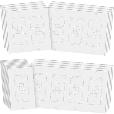 Tondiamo 22 Pcs Wall Plate Insulation and Draft Sealers Foam Insulation Pads Electrical Outlet Light Switch Covers Wall Gasket Without Adhesive