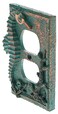 Top Brass Seahorse Nautical Beach Art Decor Electrical Cover Wall Plate BronzeVerdigris Finish Single Switch Double Rocker Outlet Outlet