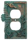 Top Brass Seahorse Nautical Beach Art Decor Electrical Cover Wall Plate BronzeVerdigris Finish Single Switch Double Rocker Outlet Outlet