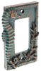 Top Brass Seahorse Nautical Beach Art Decor Electrical Cover Wall Plate BronzeVerdigris Finish Single Switch Double Rocker Outlet Rocker