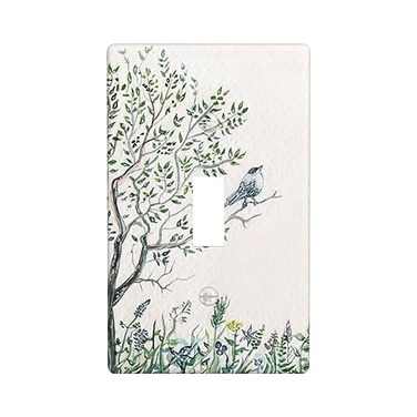 indokyeyqaz Tree Bird Light Switch Cover Decorative Single Toggle Wall Plate Outlet Cover For Bathroom Bedroom