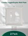 treewell TREEWELL 2Pack Combo ToggleDuplex Light Switch Cover Plate Brushed Nickel Metal Wall Outlet Cover Decorative Classic Beaded Wall Plate