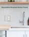 treewell TREEWELL 2Pack Combo ToggleDuplex Light Switch Cover Plate Brushed Nickel Metal Wall Outlet Cover Decorative Classic Beaded Wall Plate