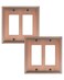 treewell TREEWELL 2Pack Decorative Double Decorator Outlet Cover Plate Durable Zinc Alloy Antique Copper Wall Plates for Electrical Outlets Receptacle GFCI Outlet Dimmer Switch 2Gang Corrosion Resista