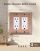 treewell TREEWELL 2Pack Decorative Double Decorator Outlet Cover Plate Durable Zinc Alloy Antique Copper Wall Plates for Electrical Outlets Receptacle GFCI Outlet Dimmer Switch 2Gang Corrosion Resista