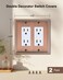 treewell TREEWELL 2Pack Decorative Double Decorator Outlet Cover Plate Durable Zinc Alloy Antique Copper Wall Plates for Electrical Outlets Receptacle GFCI Outlet Dimmer Switch 2Gang Corrosion Resista