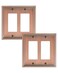 treewell TREEWELL 2Pack Decorative Double Decorator Outlet Cover Plate Durable Zinc Alloy Antique Copper Wall Plates for Electrical Outlets Receptacle GFCI Outlet Dimmer Switch 2Gang Corrosion Resista