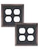 treewell TREEWELL 2Pack Double Duplex Outlet Cover Aged Bronze Decorative Switch Plates and Outlet Covers for Electrical Outlets Durable Zinc Alloy Wall Plates 2 Gang Receptacle Cover Corrosion Resist