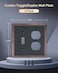 treewell TREEWELL 2Pack Double Duplex Outlet Cover Aged Bronze Decorative Switch Plates and Outlet Covers for Electrical Outlets Durable Zinc Alloy Wall Plates 2 Gang Receptacle Cover Corrosion Resist