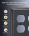 treewell TREEWELL 2Pack Double Duplex Outlet Cover Aged Bronze Decorative Switch Plates and Outlet Covers for Electrical Outlets Durable Zinc Alloy Wall Plates 2 Gang Receptacle Cover Corrosion Resist
