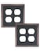 treewell TREEWELL 2Pack Double Duplex Outlet Cover Aged Bronze Decorative Switch Plates and Outlet Covers for Electrical Outlets Durable Zinc Alloy Wall Plates 2 Gang Receptacle Cover Corrosion Resist