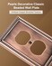 treewell TREEWELL 4Pack Duplex Outlet Cover Plate Antique Copper Metal Wall Plates for Electrical Outlets 1 Gang Receptacle Cover Pearls Decorative Switch Plates and Outlet Covers