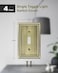 treewell TREEWELL 4Pack Single Toggle Light Switch Cover Plate Pearls Decorative Switch Plate Covers Antique Brass 1 Gang Metal Wall Plate Corrosion Resistant
