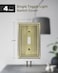 treewell TREEWELL 4Pack Single Toggle Light Switch Cover Plate Pearls Decorative Switch Plate Covers Antique Brass 1 Gang Metal Wall Plate Corrosion Resistant