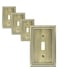 treewell TREEWELL 4Pack Single Toggle Light Switch Cover Plate Pearls Decorative Switch Plate Covers Antique Brass 1 Gang Metal Wall Plate Corrosion Resistant