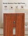 treewell TREEWELL 6Pack Single Toggle Light Switch Covers Wall Plate Wood Grain Decorative Switch Plate Covers 1 Gang Natural Bamboo Fiber Wall Plate Corrosion Resistant