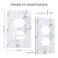 tulpock Gray Marble Outlet Covers Whtie Grey Light Switch Cover Decorative Wall Plate Switchpalte Electrical Faceplate for Bathroom Bedroom Kitchen 5 x 3