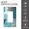 ReHeBaZi Turquoise and Grey 1Gang Rocker Wall Plate Cover Teal Abstract Art Decorative Light Switch Cover Modern Electrical Outlet Covers Kitchen Accessories Decor